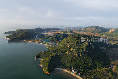 鸟瞰图Khao Dang视点，山姆罗伊约海滩在山姆罗伊约国家公园，泰国